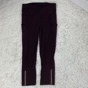 Lululemon Fast and Free Crop II 19" *Nulux Plum Shadow